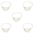 thumbnail image 3 of Minnieouse Cadena de la cintura Cadenas del vientre Accesorio de moda Accesorios de vestir de mujer Dorado Oro 5piezas, 3 of 6