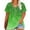 Green, variant on QUNYINEY V Neck Women's Shirts Casual Floral Short Sleeve Tops Pullover Plus Size Loose Shirts Tops for Women