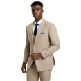 thumbnail image 4 of Men's Stacy Adams Hybrid-Fit 3pc Notch Lapel Suit Set, Jacket Vest and Pants, 4 of 4