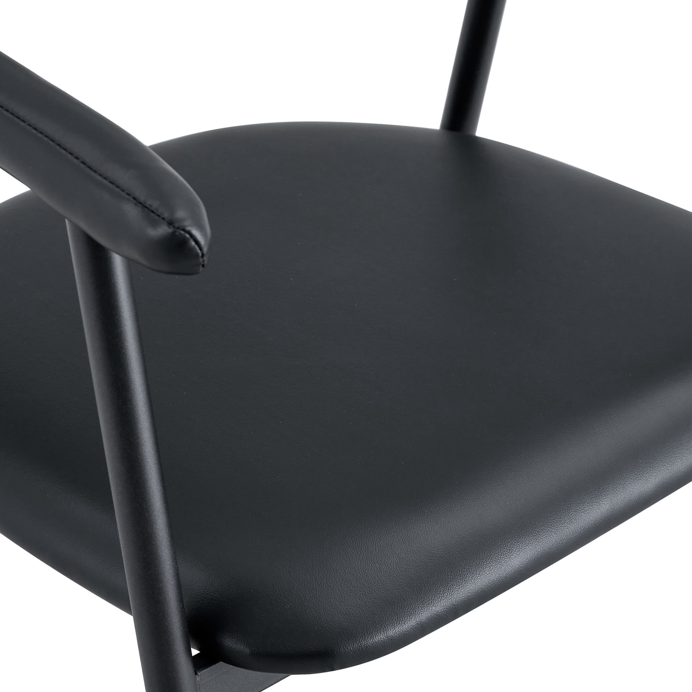 Vinform Upholstered Dining Chairs Set of 4, PU Leather Dining Room Chairs, Black