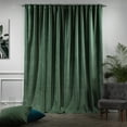 thumbnail image 2 of 3S Brother's Solid Luxury Matte Velvet Soft Curtains Set of 2 Panels Hanging Back Tap & Rod Pocket Home Décor Bedroom Kitchen Office Windows Room Darkering ( Sacramento Green-52"x108"), 2 of 6