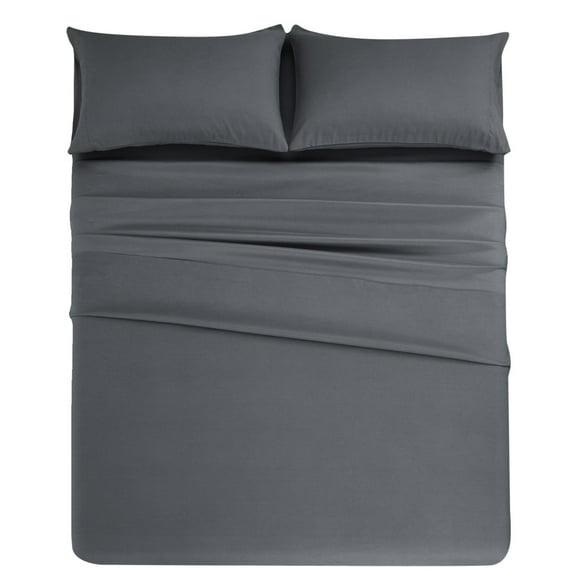 Ensemble de Literie 4 Pcs en Microfibre de Polyester Doux et Respirant, Ensemble de Couette pour Chambre, Taille Maison, Draps en Microfibre, Draps, Hôtel, Draps 700 Fils, Drap de Lit Doux, Draps Très Grands, Percale