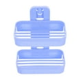 thumbnail image 1 of Adhesive Double-Layer Bar Soap Holder No Drilling Wall Mounted Soap Dish, 1 of 9
