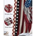 thumbnail image 3 of Independence Day Kitchen Curtains Red Blue U.S Flag Wings Stripes Plaid Cafe Short Curtains for Bathroom Blackout Window Curtain Small Window Treatment Drapes for Bedroom Living Room 27.5"x39"x2, 3 of 9