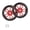 black red, variant on Light Weight Aluminum Alloys Easy Wheel for Folding Bike Nonslip Rubber Enhances Portability
