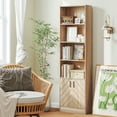thumbnail image 2 of Gymax 71'' Bookshelf w/2-Door Cabinet 6-Tier Bookcase Tall Storage Cabinet Display Rack, 2 of 10