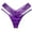 Purple, variant on opvise Women Panties Low Waist Hollowed Out Cross-belt See-through Thin Strip Underwear Blue One Size