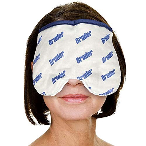 Bruder Sinus and Eye Compress l Microwave Activated | Moist Heat Eye Mask l Reusable and Washable l Soothing Relief for Dry Eyes, Eye Irritations, Sinus Pressure, Tensions, Allergies, and Headaches