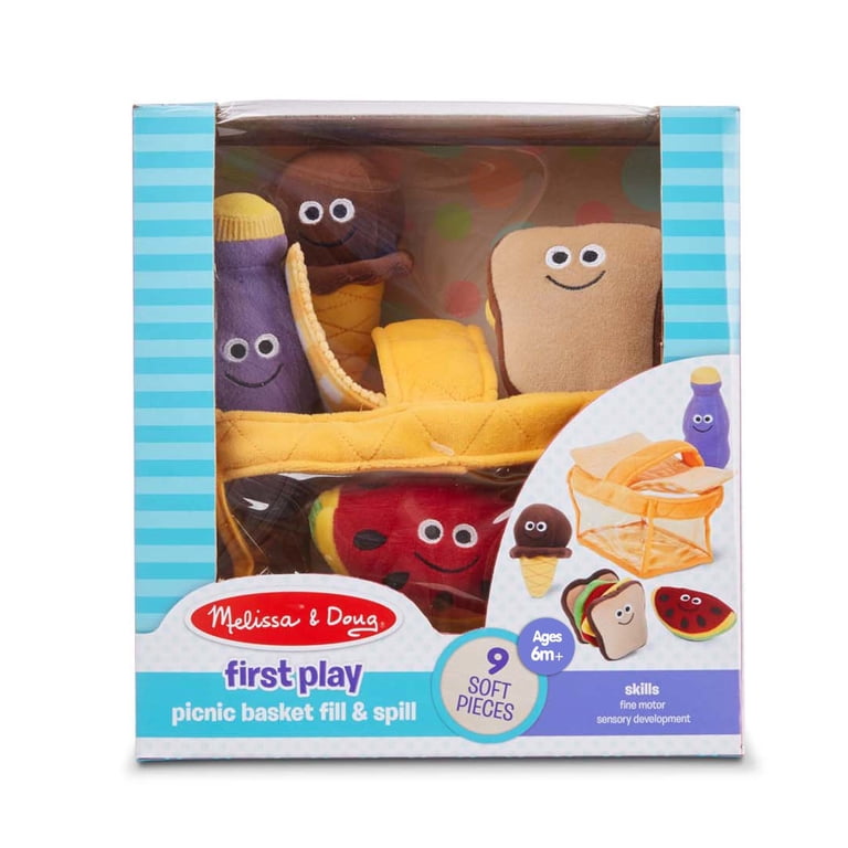 Melissa & Doug Deluxe Picnic Basket Fill and Spill Soft Baby Toy