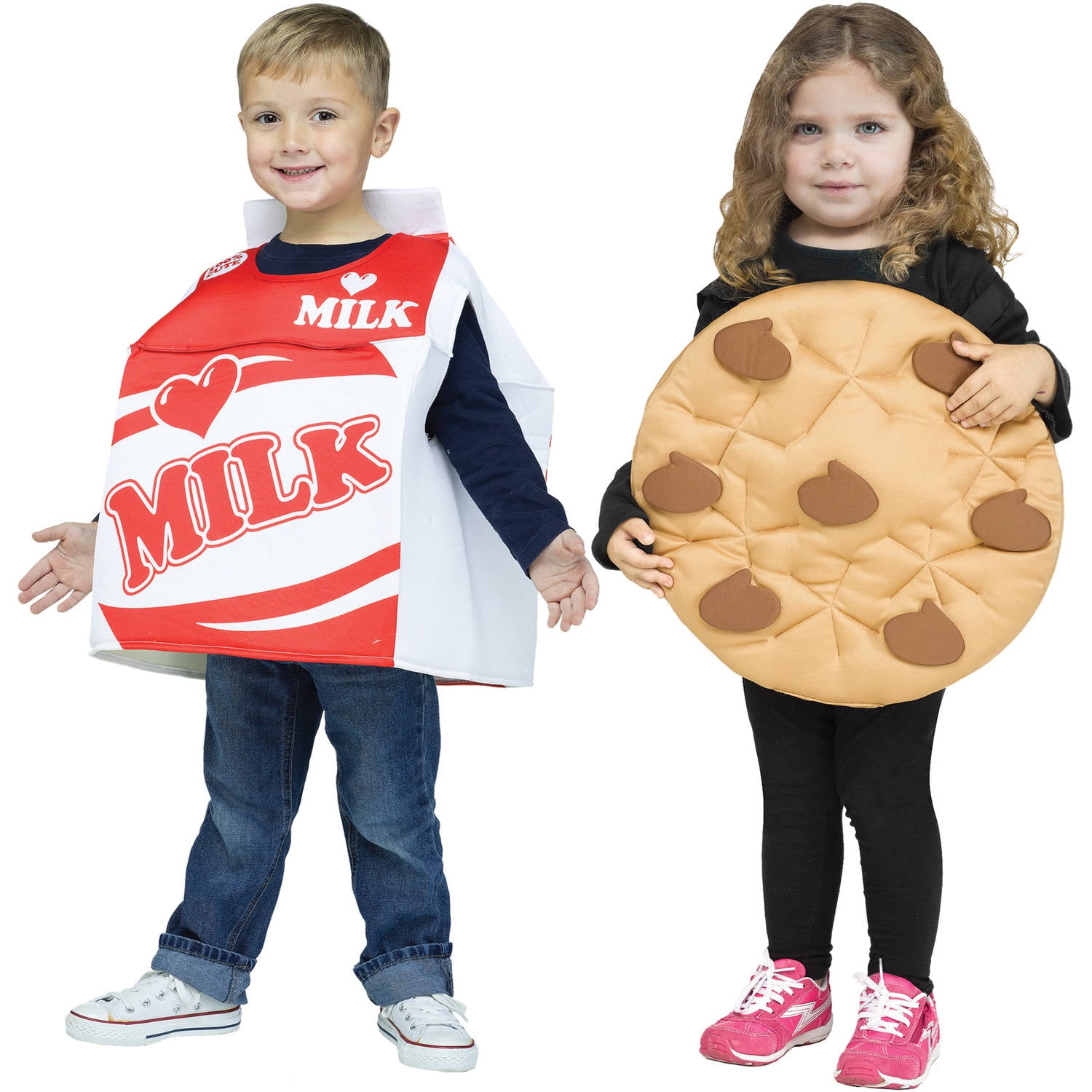 Kids Funny Food Cookie Milk Costume Boy Girl Halloween Cosplay Stage Fancy Dress 