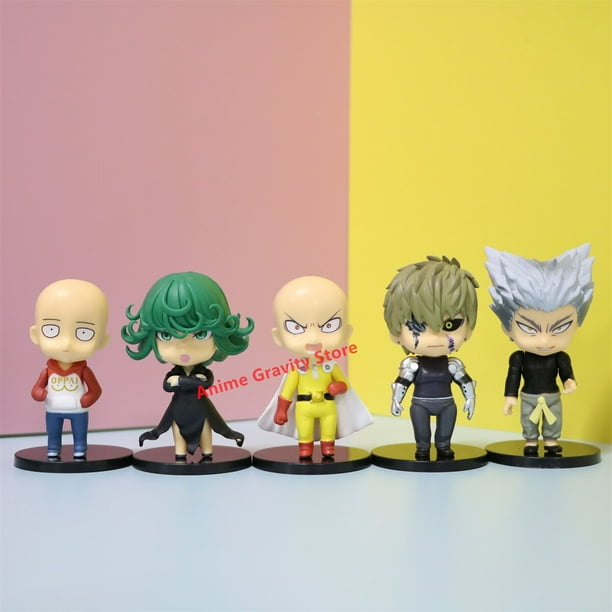 Figura de acción de One Punch Man Saitama, estatua de colección de PVC, juguetes para regalos de cumpleaños, juego de 5 unids/setCHINA Gong Bohan LED