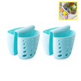 thumbnail image 1 of 2 Pack Kitchen Sink Shelf Hanging Sponge Drainboard Storage Baskets,Sink Faucet Housing Cradle Kitchen Shelving Rack Drain Sponges (Blue), 1 of 6