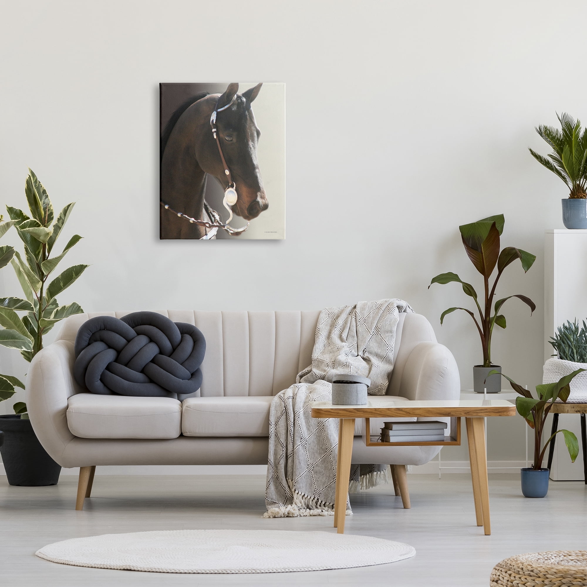 Stupell Industries Horse with Bridle Animals & Insects Photography Gallery Wrapped Canvas Art Print Wall Art, 24 x 30