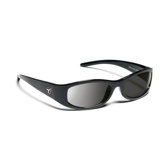 7eye by Panoptx Kristin Glossy Black Frame with Sharp View Polarized Gray Sunglass - Gray