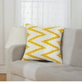 thumbnail image 6 of Set of 2 Yellow Embroidered Decorative Modern Square Throw Pillow Covers for Sofa Bedroom Living Room Car 18" x 18", 6 of 7