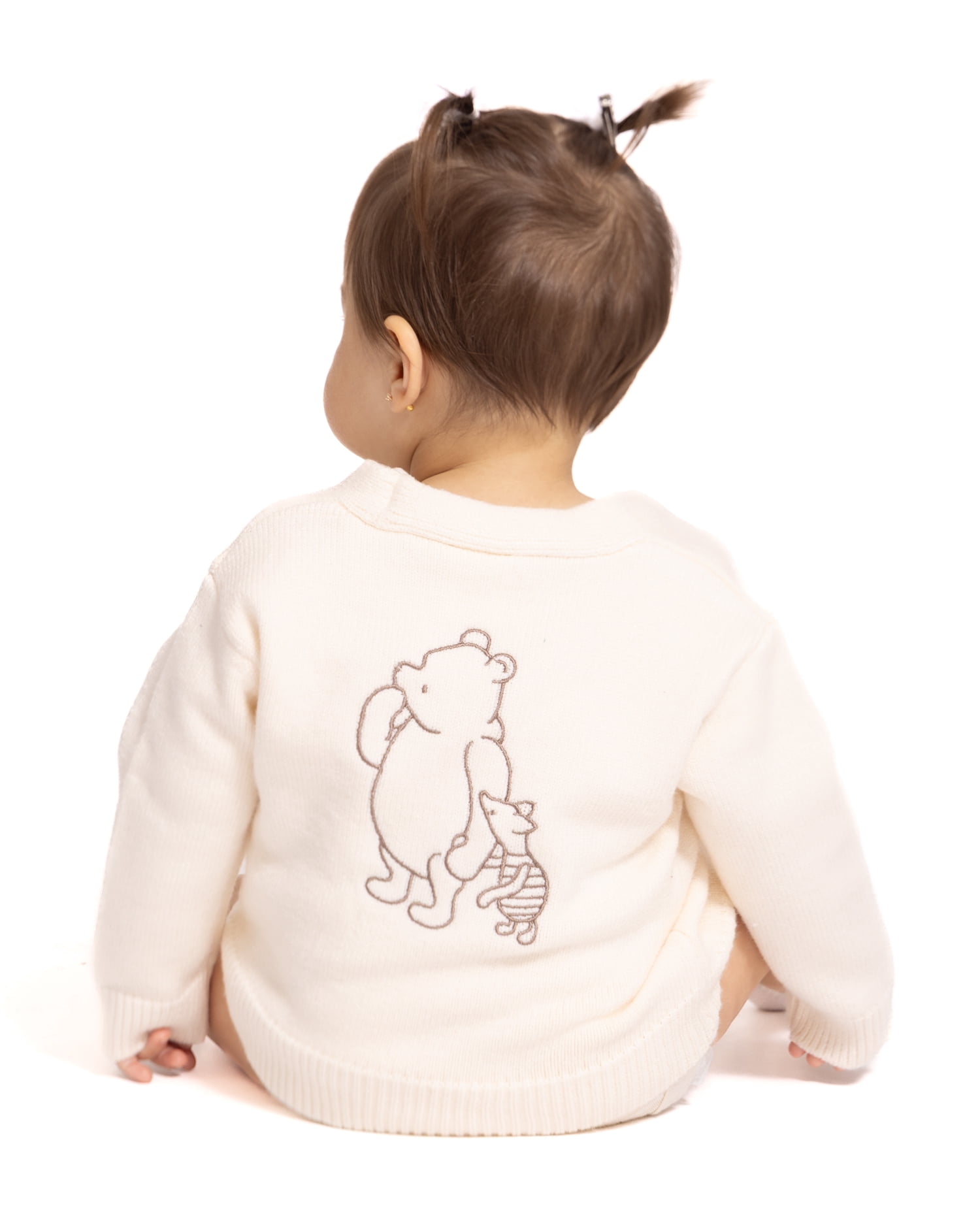 Disney Winnie the Pooh Baby Boy’s Embroidered Cardigan with Long Sleeves, Sizes 0/3M-18M
