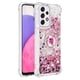 thumbnail image 2 of Funda para Samsung Galaxy A33 5G con Brillo Líquido Flotante, Purpurina, Parachoques y Anillo Giratorio Soporte, 2 of 5