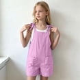 thumbnail image 5 of NordicNest Girls Loose Fit Suspenders Overalls – Casual Solid Color Kids Pants with Pockets & Adjustable Straps, 5 of 6