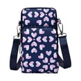 thumbnail image 3 of Bolso para teléfono, ligero, ajustable, con correa para el hombro, estuche de transporte con cremallera, bolso de hombro, para compras, Corazón Sunnimix monedero del teléfono, 3 of 8