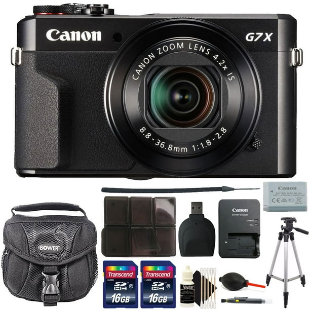 bijkeuken chirurg Atticus Canon G7X Mark II PowerShot 20.1MP BLACK Digital Camera with 32GB Accessory  Kit Black - Walmart.com