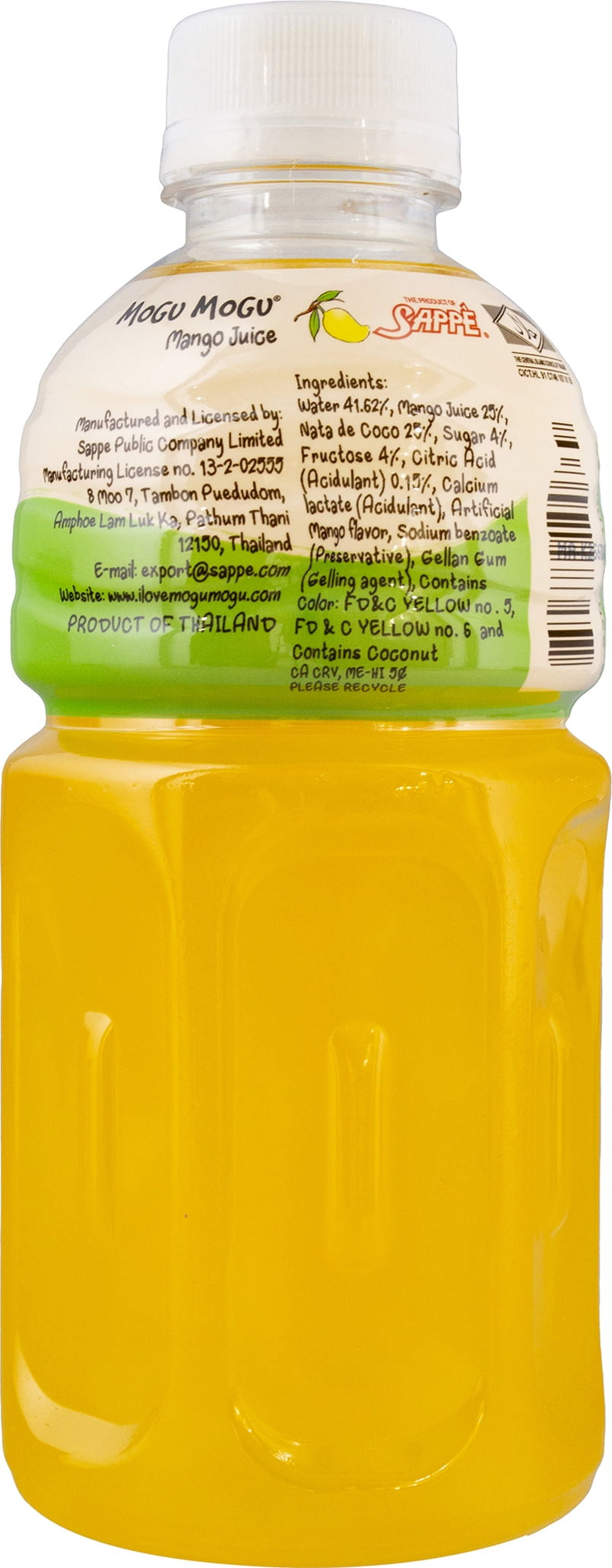 (9 pack) Mogu Mogu Juice, Mango & Coconut Juice, 10.8 Fl Oz, 1 Count