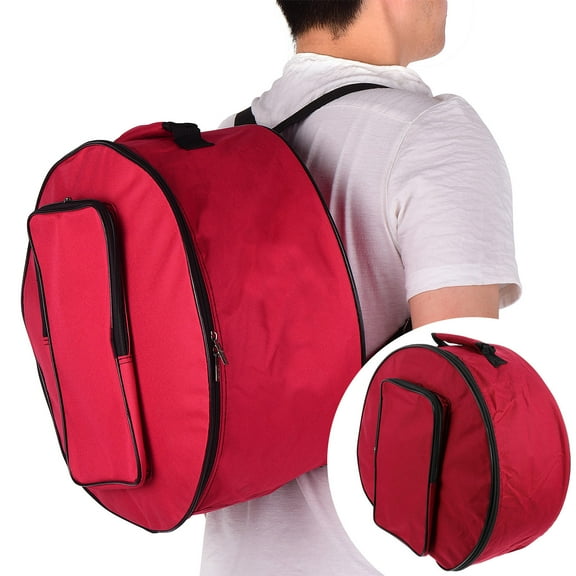 LULULION Durable Red Snare Drum Carrying Case Portable Bag for Outdoor Performances