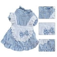 thumbnail image 5 of Reheyre Eye-Catching Striped Pattern Cotton Pet Clothes - Sweet Maid Style Skirt for Medium Dogs - Daily Wear Pet Clothing, 5 of 8