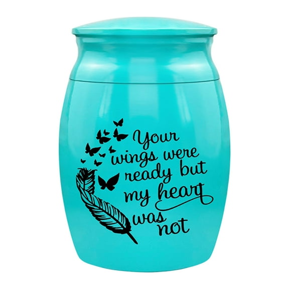 Stainless Steel Pet Urns,Premium Urns for Dog and Cat Ashes,Suitable Size Urns for Pet Ashes (small, Blue & Pink)