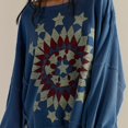 thumbnail image 5 of AJHSAKLt Oversized Sweatshirt for Women Graphic Crewneck Lobster Print Sweatshirts Pullover Fall Tops Crewneck Sweatshirts Women Blue, 5 of 7