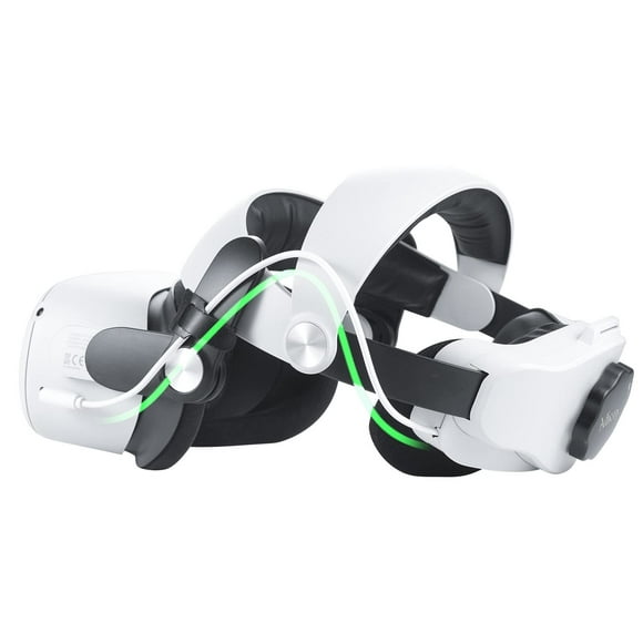Adicop Elite Sangle avec Batterie pour Oculus Quest 2, 10000mAh Prolonger 6 Heures de Jeu, la Puissance de Charge Rapide VR, contre-Balance et Sangle de Tête Réglable pour un Soutien et un Confort Accrus en VR