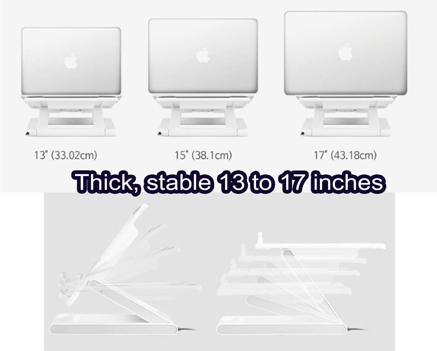 Actto Laptop Cooling Stand Holder, NBS-07W, Ergonomic Desktop Cooling Stand for Home or Office School Library Desk,White Product of Korea