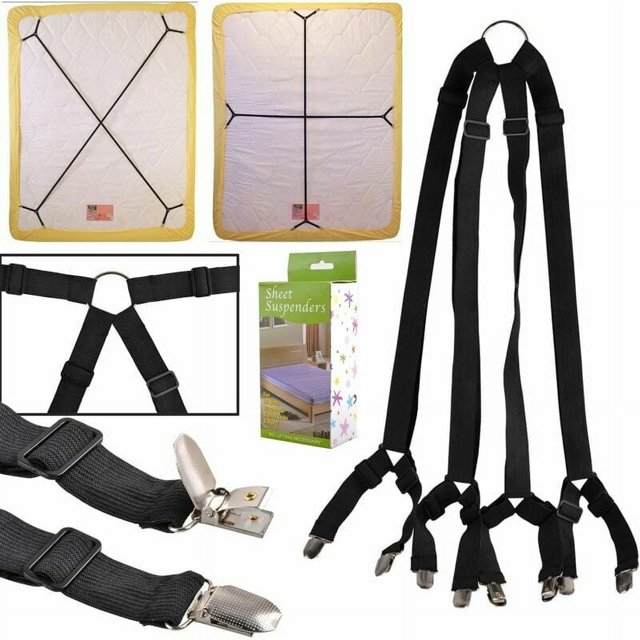 High Quality Material, Sheet Suspenders for Unmatched Durability, Diagonal Stretch Design, Smooth Any Sheets, Adjustable Length from 34 to 110 Inches, No Heavy Lifting Required