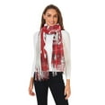 thumbnail image 2 of BZSMCE Women Scarf Reindeer and Christmas Trees Simple Pattern Soft Warm Long Large Scarves, 2 of 9