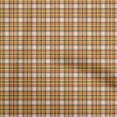 thumbnail image 1 of oneOone Viscose Jersey Orange Fabric Check Quilting Supplies Print Sewing Fabric By The Yard 60 Inch Wide, 1 of 4