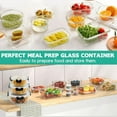 thumbnail image 6 of 34pcs Glass Food Storage Containers with Lids Set, Airtight Meal Prep Containers (17 Containers & 17 Lids), Black, 6 of 7