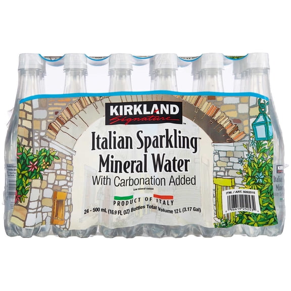 Kirkland Signature Italian Sparkling Mineral Water, 16.9 Fluid Ounce (24 Count)