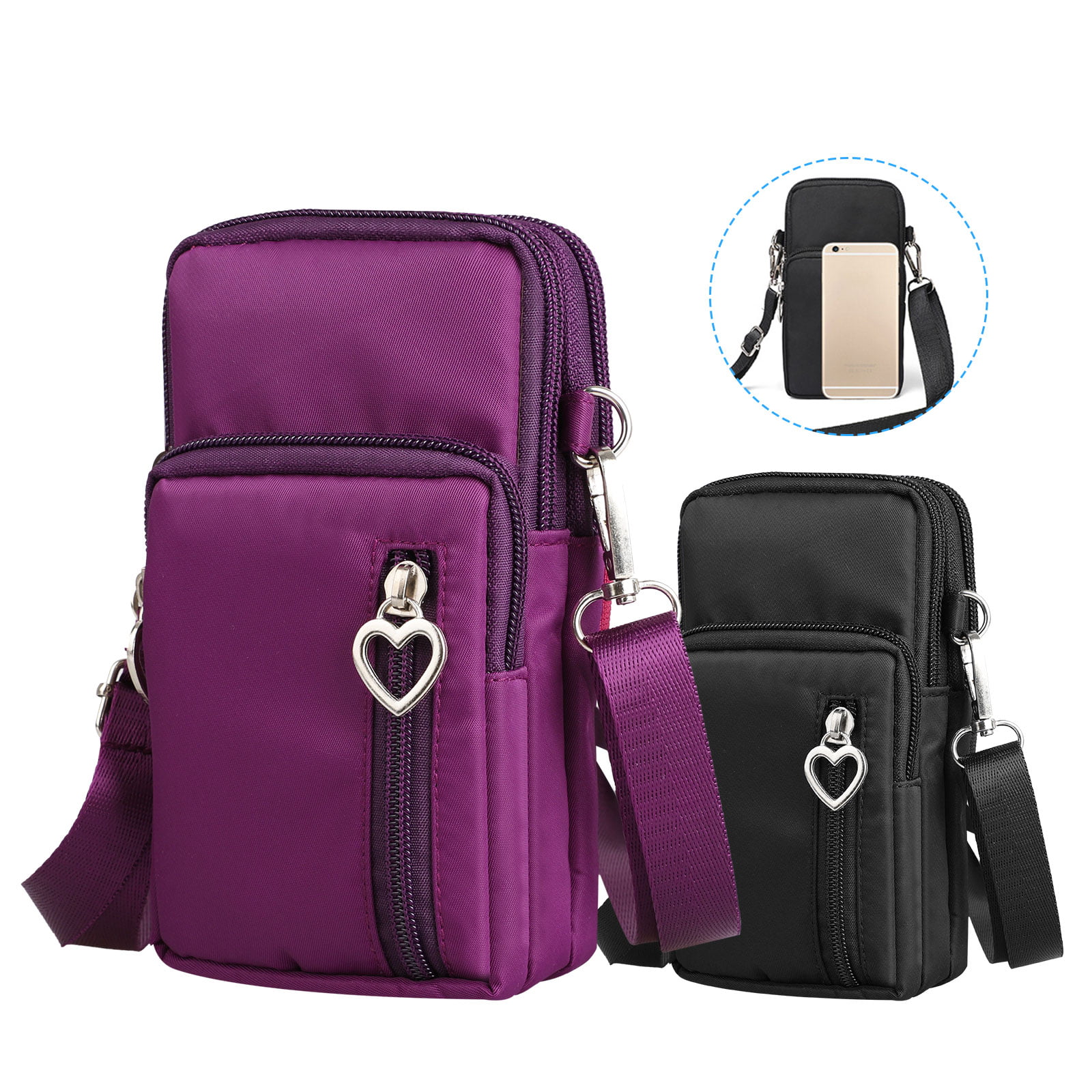 EEEKit Travel Shoulder Bag Armband Bag Cell phone Crossbody Purse Case Pouch Small Messenger Bag ...