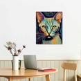 thumbnail image 2 of Cat Canvas Print American Shorthair Devon Rex Cat Hanging Wall Art Funny Home Decor Poster Print, 2 of 4