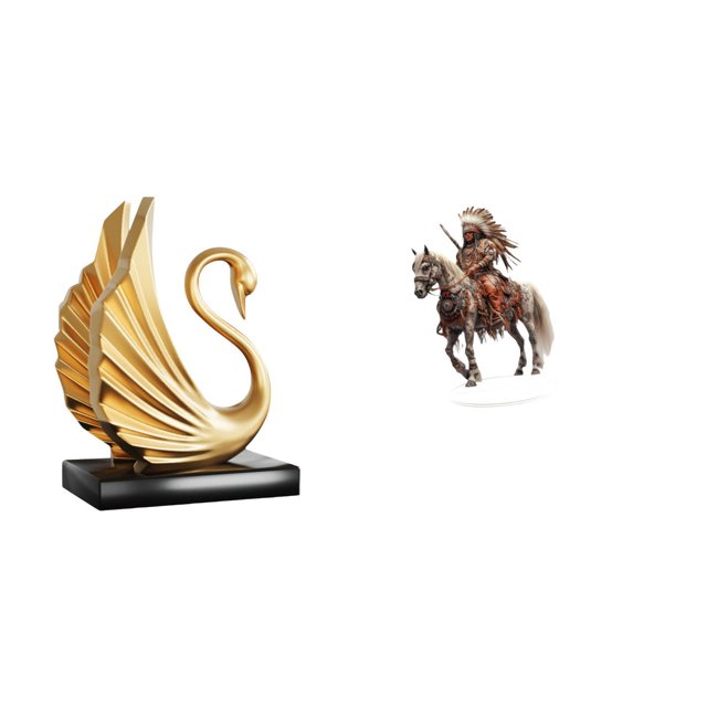 estatua de resina de cisne,Figuras de cisne,estatuas,decoración del hogar,fiesta de bodas,Letrero de escritorio Home Knight,Adorno de caballero acrílico 2D para estantería de
