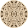 thumbnail image 1 of Ahgly Company Machine Washable Indoor Round Transitional Bronze Brown Area Rugs, 5' Round, 1 of 7