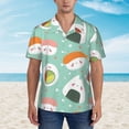thumbnail image 4 of Easygdp Kawaii Sushi Men's Hawaiian Shirts Print Lapel Short Sleeve for Beach, vacation, party, casual occasions - X-Large, 4 of 9