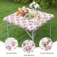 thumbnail image 4 of White Cow Strawberry Pattern Square Fitted Tablecloth with Elastic Edge,Square Table Cover,Washable Elastic Table Cover for Home Kitchen Party Decor 34"x34", 4 of 6