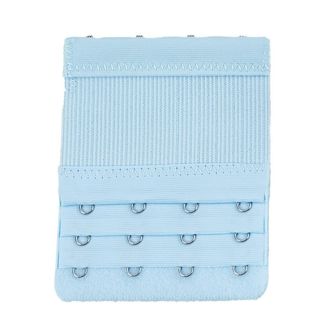 Extenseurs de Bretelles Respirants 3 Rangées 4 Crochets Réglables Accessoires de Brassière Clips de Remplacement sous-Vêtements Bleu Clair
