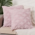 thumbnail image 2 of Unique Bargains Soft Plush Throw Pillow Covers Decorative Cushion Covers (2 Count) Bright Pink 18" x 18", 2 of 6