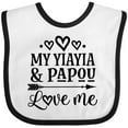 thumbnail image 3 of Inktastic Yiayia and Papou Love Me Granddaughter Girls Baby Bib, 3 of 4