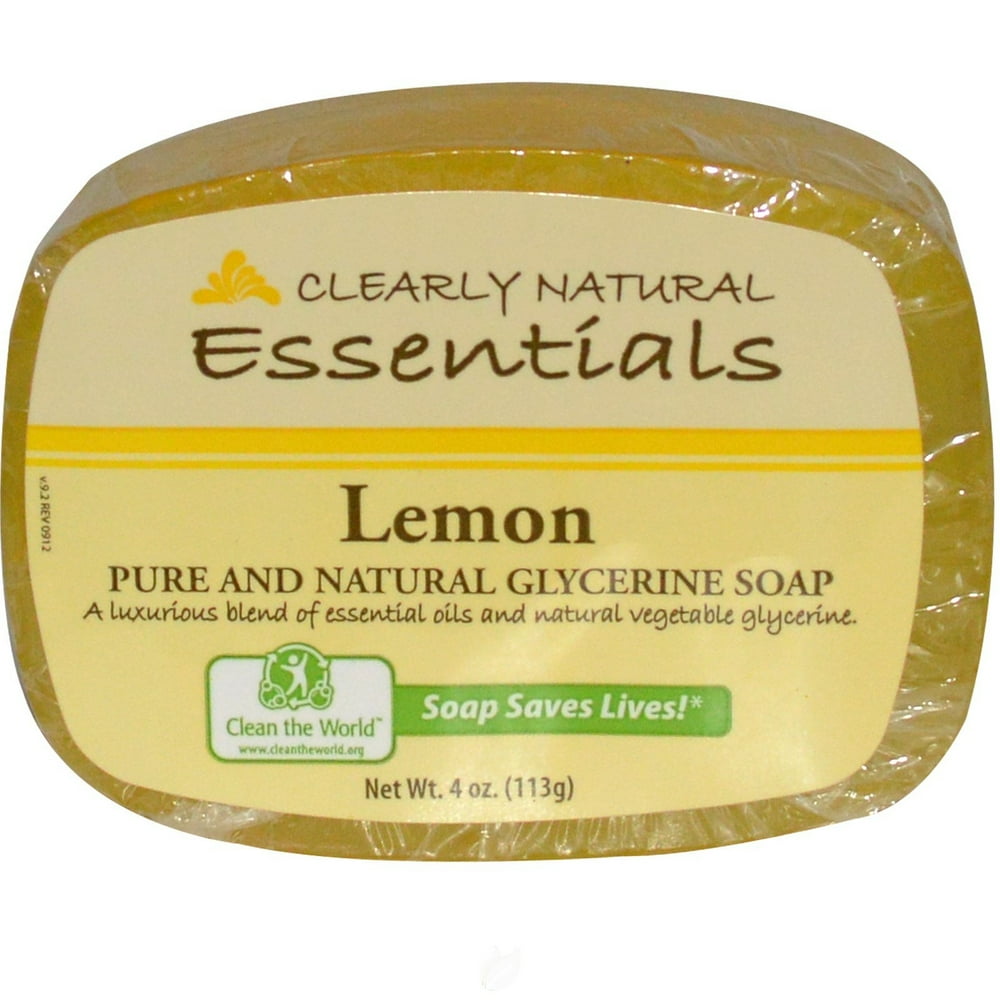 Lemon Soap 4 OZ EA by Clearly Natural, Pack of 2