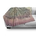 thumbnail image 2 of Peacock Soft Flannel Fleece Throw Blanket, Feathers Gradient Watercolor Sketch Bird of Juno, Cozy Plush for Indoor and Outdoor Use, 50" x 70", Cream Multicolor, by Ambesonne, 2 of 5