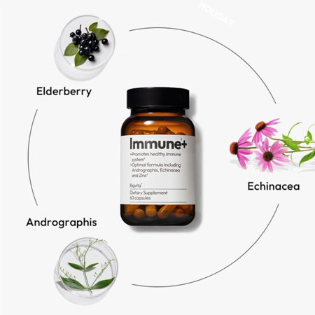 BIGVITA Immune Support Booster Supplement with Elderberry Echinacea Vitamin C Andrographis Zinc Magnesium Oxide and Selenium Vegan Gluten Free Immune Defense Dietary Supplements, 60 Capsules