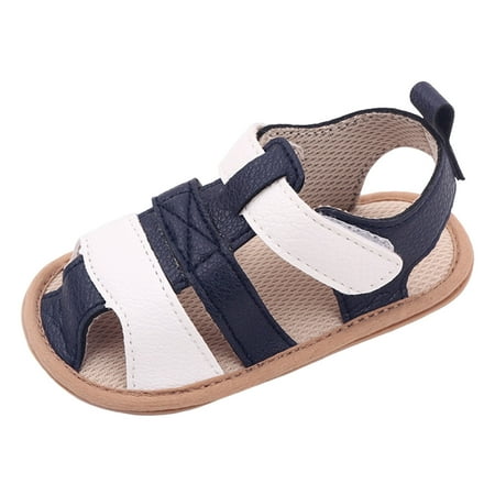 

Kids Baby Boys Girls Sandals Closed Toe Summer Shoes Flat Bottom Lightweight Breathable Hook Loop Stylish Lovely Footwear For Child