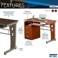 thumbnail image 3 of Techni Mobili Computer Desk with Ample Storage, Mahogany, 3 of 8